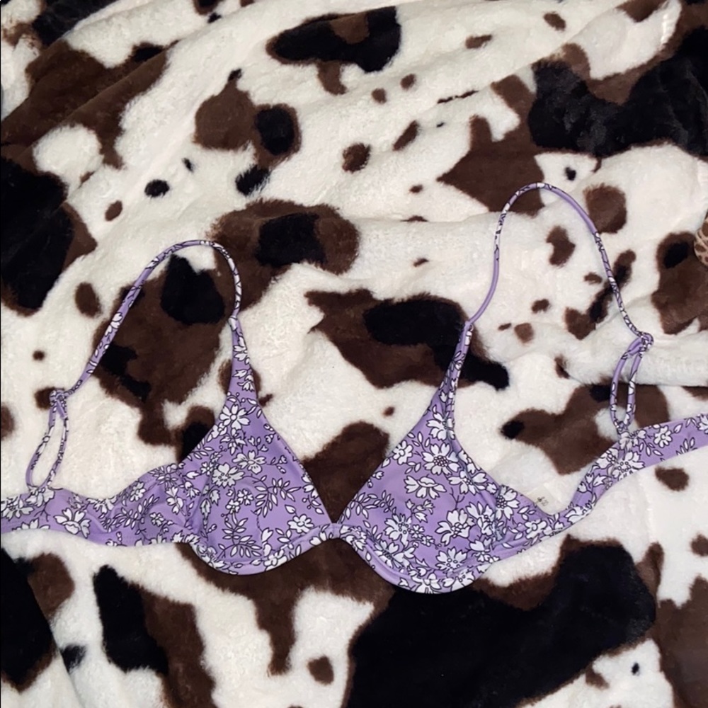 SHEIN floral bikini top